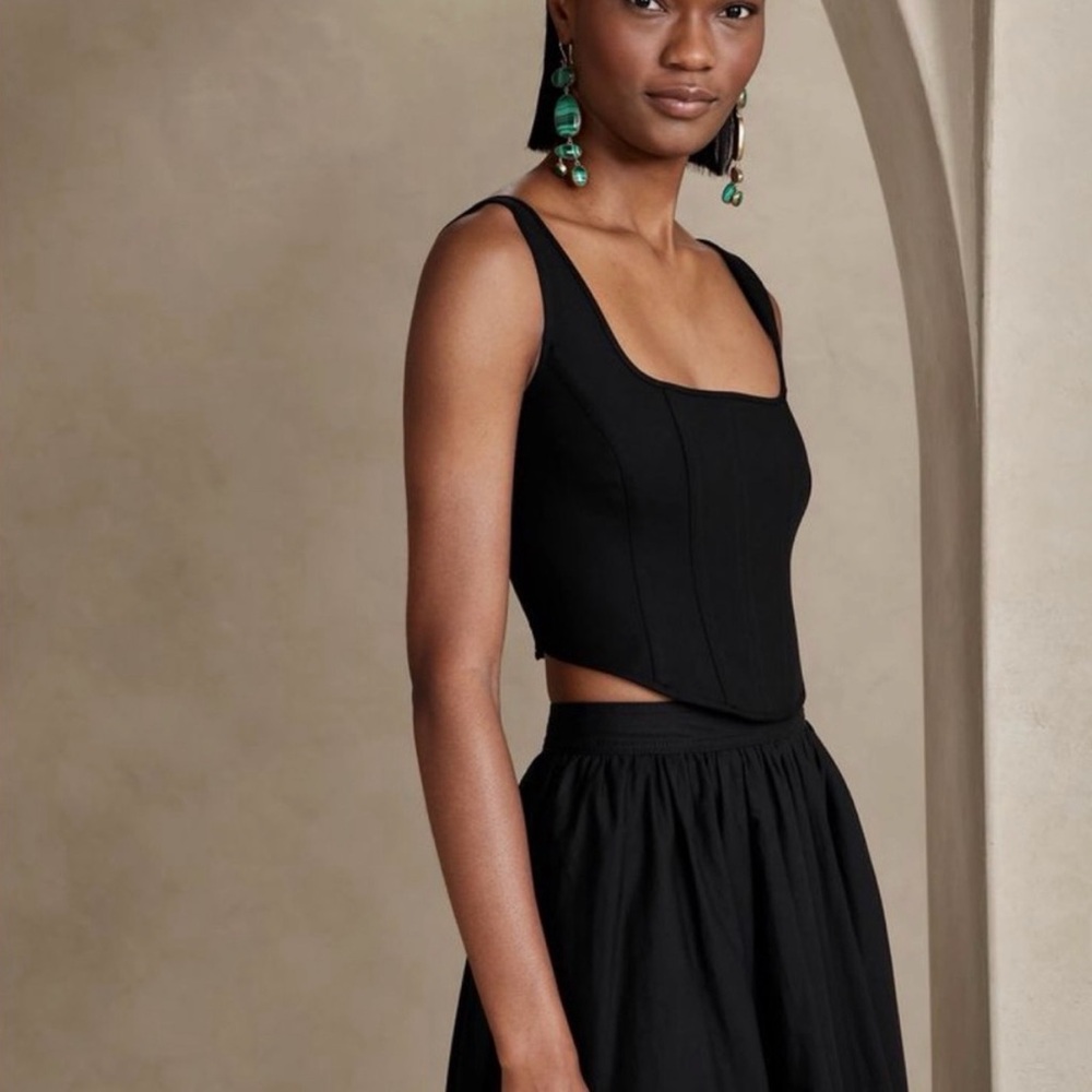 Banana Republic Cropped Black Corset